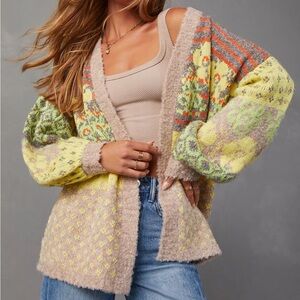 VICI Ferrell Printed Open Front Cardigan